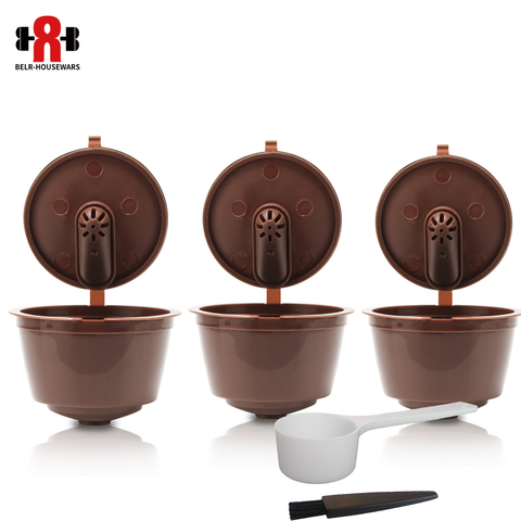  ICafilasRefillable 3pcs/packet 3rd Dolci coffee Capsule for dolce gusto nescafe reusable capsule Filter with Spoon ► Photo 1/6
