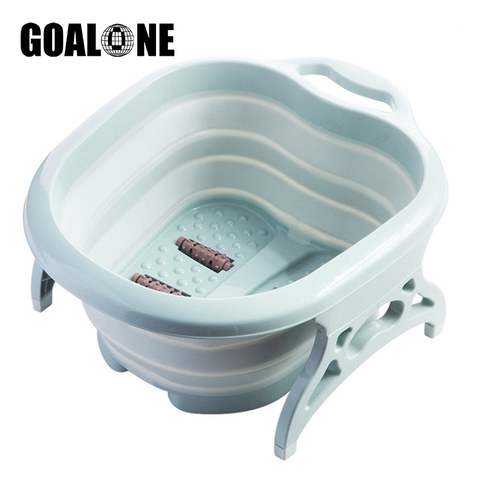 GOALONE Portable Foot Basin Collapsible Foot Washing Basin Foot Spa Bucket Pedicure Bath Soaking Tub Travel Foldable Wash Basin ► Photo 1/1