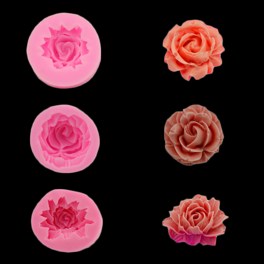 DIY Flower Mold Silicone Cake Mold 3D Rose Fudge Baking Tools Silicone Z