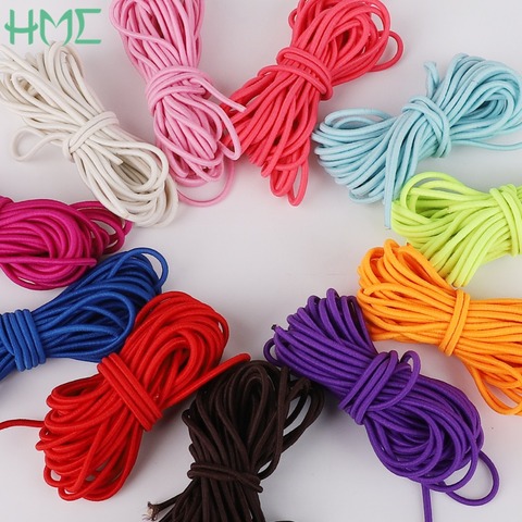 2.5mm 5m/roll Colorful DIY Accessories Round Elastic Band Rope Rubber Line Cord for DIY Outdoor Project Jewelry Making Bracelet ► Photo 1/6