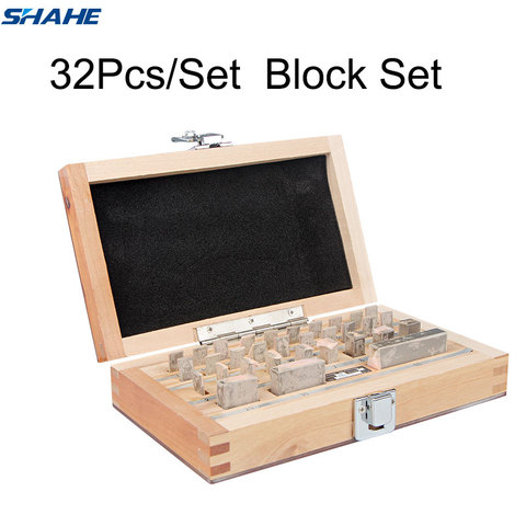 shahe Block Gauge 32Pcs/Set 1 grade 0 grade Caliper Block gauge Inspection Block Gauge Measurement Instruments ► Photo 1/2