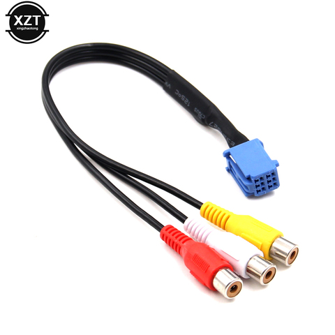1pcs For Car RCA Adapter VTR Cable For Toyota 6 Pin Blue AV Port connector for NSZT-W62G NSCT-D62D(N161) hot sale ► Photo 1/5
