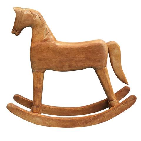 1pc Hot Sale Carving Wooden Rocking Horse DIY Handmade Crafts For Children Kids Birthday Decoration Childhood Gift Home Decor A3 ► Photo 1/6
