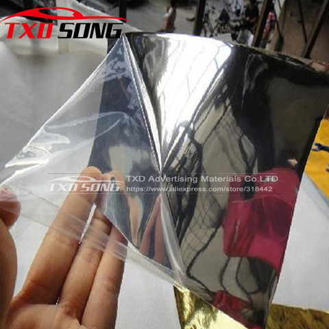 30CM*152CM/LOT High quality Silver chrome mirror film Chrome mirror vinyl car sticker with air free bubbles by free shipping ► Photo 1/6