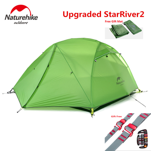 Naturehike factory Starriver2 20D Silicone Fabric Waterproof Double-Layer 2 Person 4 Season Aluminum Rod Outdoor Camping Tent ► Photo 1/5