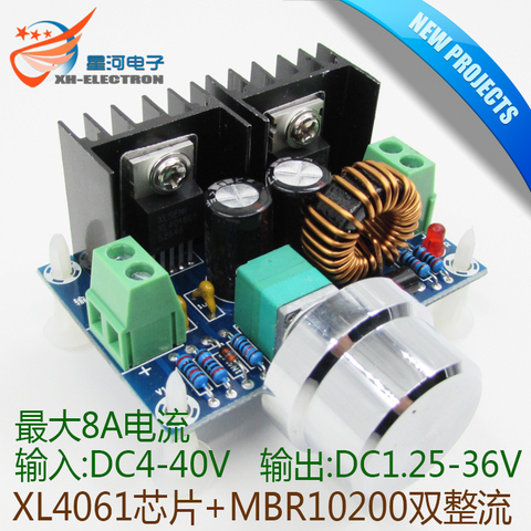 Free shipping   DC-DC XH-M401 buck module XL4016E1 high power DC voltage regulator Maximum 8A with voltage regulator ► Photo 1/1