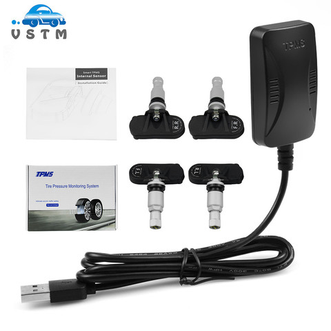 2022 USB Android TPMS Car Tire Pressure Monitoring System Display 4 Internal Sensors Android Navigation Tyre Pressure Alarm 0-11 ► Photo 1/1