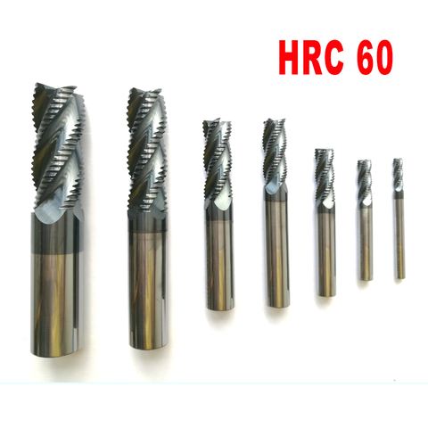 4mm 6mm 8mm 10mm 12mm 4 Flutes HRC60 Roughing End Mills CNC router bits Milling tools Mill cutter ► Photo 1/1