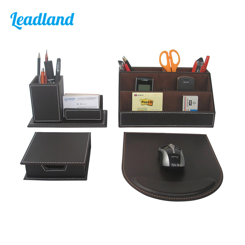 History Review On Modern Style, Leather Desk Accessories Set