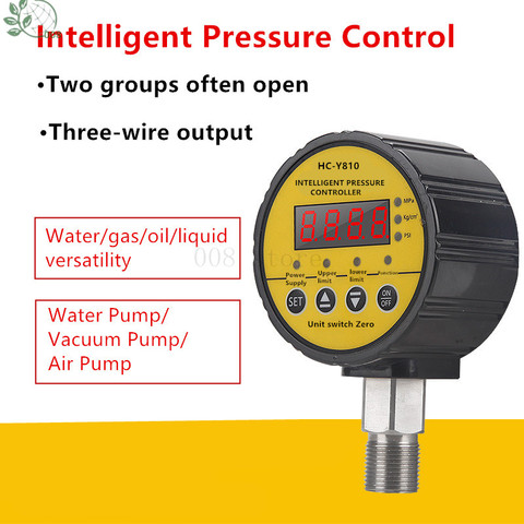 Digital Shock Resistant Magnetically Assisted Contact Water Pressure Gauge 0-1.6/0.6/40 MPa Vacuum Meter Controller ► Photo 1/5