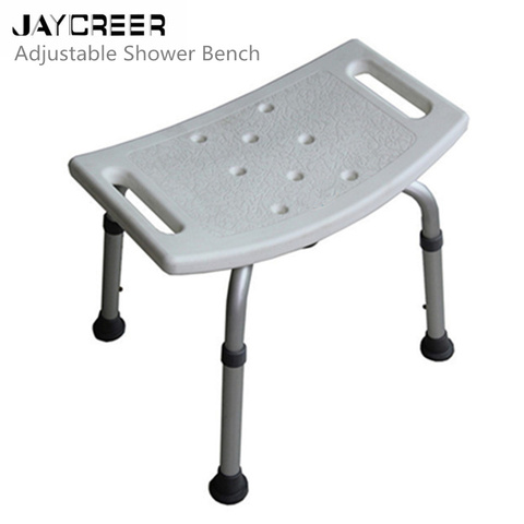JayCreer Adjustable Bath and Shower Chair with Non-Slip Seat,Seat Dimension About 31CM(W)X51CM(L)X35-48CM(H) ► Photo 1/6