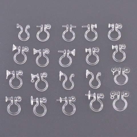 50pcs Transparent Ear Clip For Jewelry Making ,Plastic U-shaped Ear Clip Earrings Accessories DIY Jewelry Findings ► Photo 1/6