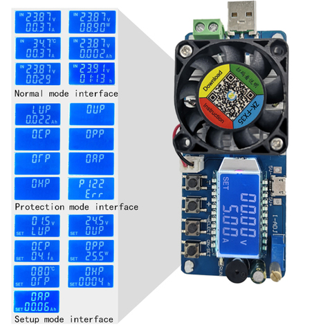 25W/35W Battery capacity tester Constant current electronic load USB power detector adjustable resistor ► Photo 1/6