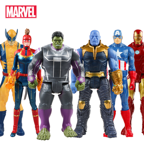 30cm Marvel Avengers Endgame Thanos Spiderman Hulk Buster Iron Man Captain America Thor Wolverine Action Figure Toy For Boy Gift ► Photo 1/6