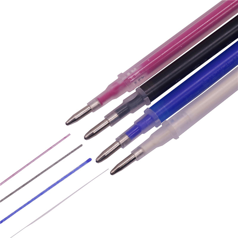 100 Pcs Erasable Pen Refills Length 111mm Diameter 6mm  Flash Gel Pen Leather Fabric Markings Pens Water Soluble Color Refills ► Photo 1/6