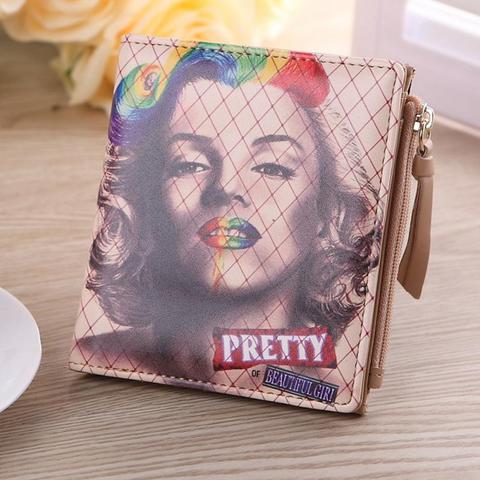 2022 women fashion Coin Purse&Wallets Vintage Marilyn Monroe Cartoon Cat  Women Wallets Brand Female Thin Short Wallet Clutch - Price history &  Review, AliExpress Seller - Salaa's Favolook Store