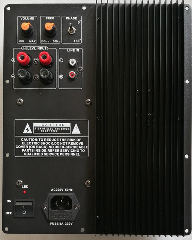 200W   Subwoofer power amplifier home theater bass amplifier on bass ► Photo 1/1