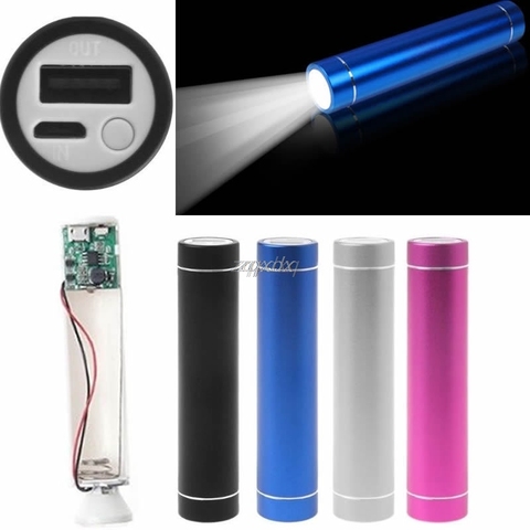 1x 18650 Battery USB Holder Power Bank Case DIY 3 Mode Flashlight For Cell Phone Whosale&Dropship ► Photo 1/6