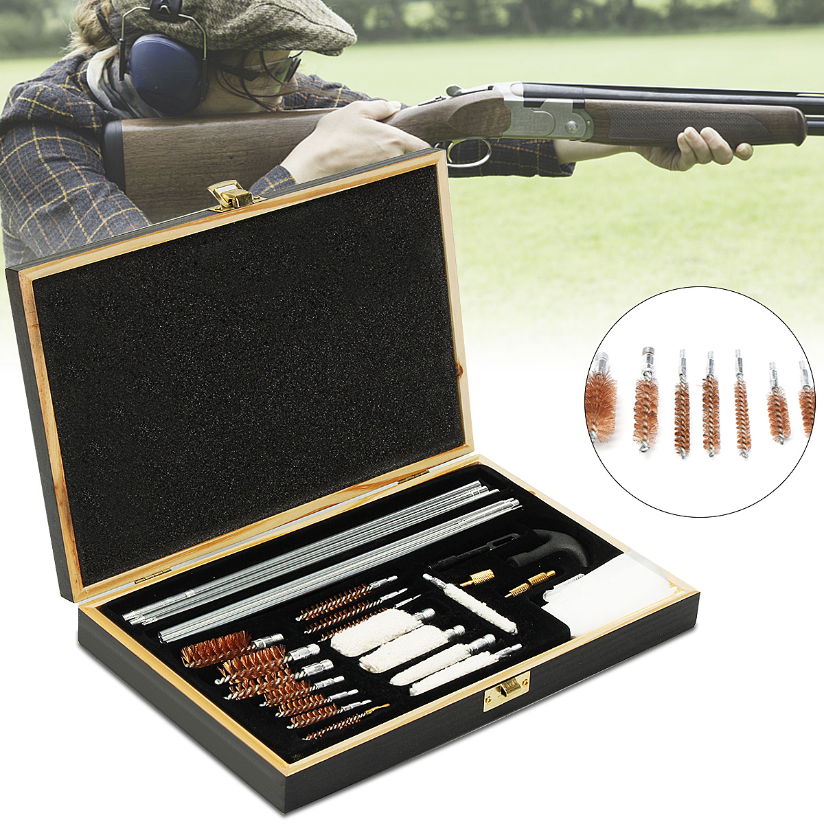 Universal Gun Brushes Rifle Pistol Handgun Shotgun Firearm Cleaner Cleaning Kit 