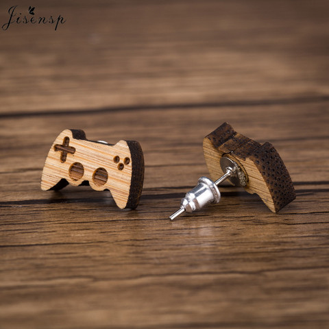 Jisensp 2022 New Arrival Funny Game Controller Wooden Earrings for Men Kids Game Player Bts Earrings Man Accessories bijoux ► Photo 1/6