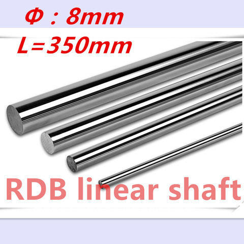 2 pcs 3D printer linear shaft 8mm 350mm linear rail L350 mm chrome plated linear motion guide rail round rod shaft for cnc ► Photo 1/1