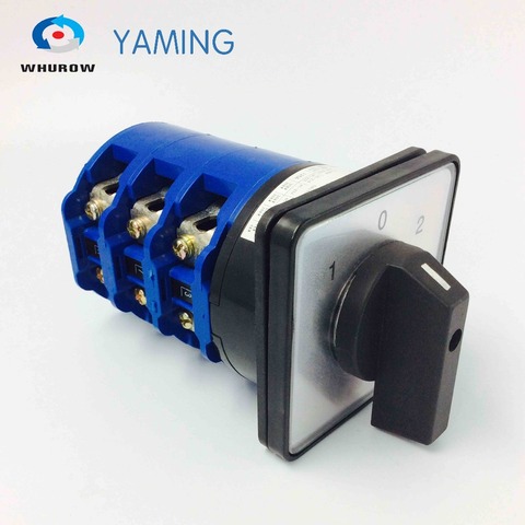 Promotion 660V 125A 3 Phase 3 Position on-off-on Panel Mounting Cam Changeover Switch Reversing switches rotary LW26-125/3 ► Photo 1/1