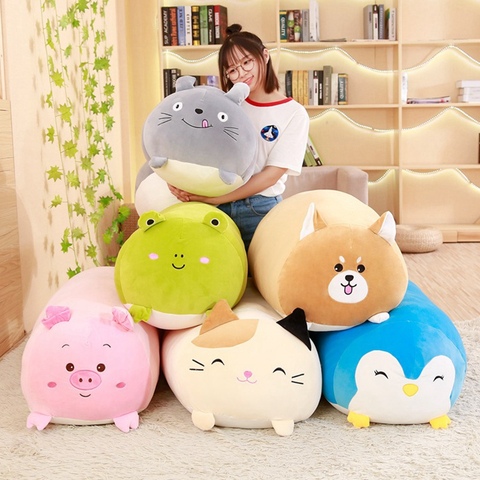 30cm 60cm 90cm Cute Fat Dog Cat Totoro Penguin Frog Plush Toy Stuffed Anime Figure Cartoon Pillow Kids Toys Gift For Girlfriend ► Photo 1/6