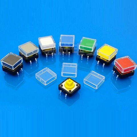 100pcs transparent button cap square button cap tactile switch button cap for 12*12mm switch buttons ► Photo 1/1