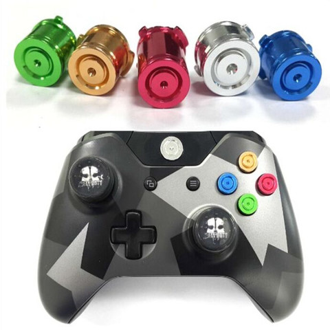 ABXY&Guide Chrome Aluminum Metal Colorful Bullet Custom Buttons For Xbox One Slim/ONE Elite/ONE X Game Controller Accessories ► Photo 1/1