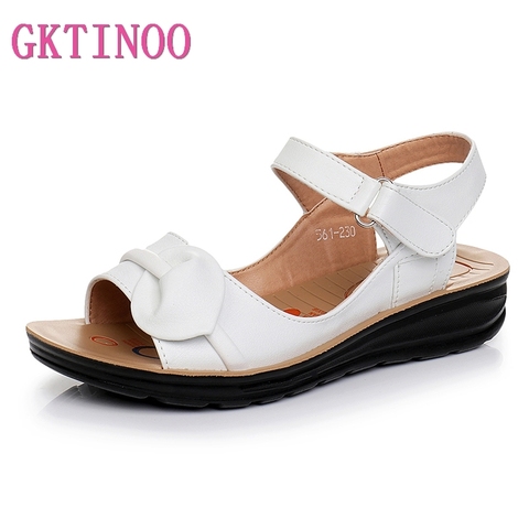 GKTINOO 2022 Summer Women Sandals Shoes Woman Vintage Ladies Flat Gladiator Sandals Shoes Platform zapatos mujer ► Photo 1/6