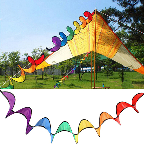 New Colorful Foldable Camping Tent Rainbow Spiral Windmill Wind Spinner Home Garden Decor Ornaments Classic Toys ► Photo 1/6