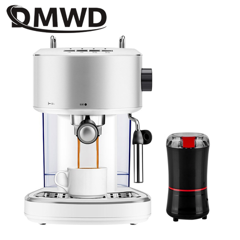 DMWD Italian Pressure Steam Automatic Espresso Coffee Maker Cappuccino Bubble Machine Beans Grinder Milk Foam Frother Mocha Pot ► Photo 1/1