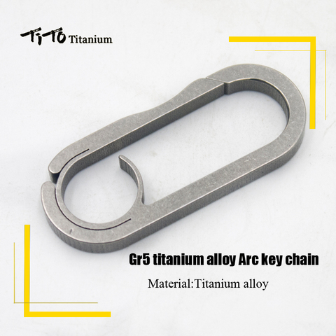 TiTo EDC strength titanium alloy key hook carabiner keyhook keychain hooks key ring hanging buckle one piece ► Photo 1/5