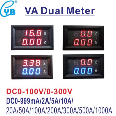 YB27VA Mini Digital Voltmeter Ammeter DC 100V 100A Panel Amp Volt Voltage Current Meter Tester 0.28