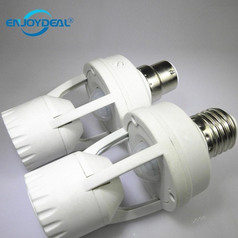 100~220V PIR Infrared Motion Sensor LED Lamp E27/E14/B22 Base Holder Screw Light Bulb Control Switch Socket Adapter ► Photo 1/5