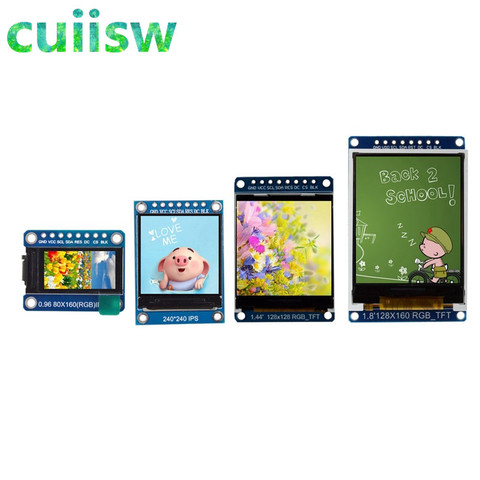 TFT Display 0.96 1.3 1.44 1.8 inch IPS 7P SPI HD 65K Full Color LCD Module ST7735 / ST7789 Drive IC 80*160 240*240 (Not OLED) ► Photo 1/6