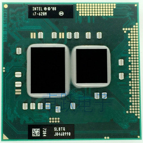 Shipping free Original Intel Core I7 620m cpu 4M/2.66GHz/3333 MHz/Dual-Core Laptop processor I7-620M Compatible HM57 HM55 ► Photo 1/1