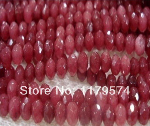 5x8mm Brazil Faceted Red Ruby Round Loose Beads 15