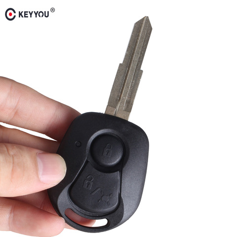 KEYYOU New 2 button Remote Key Shell Fob Case Holder Cover For Ssangyong Actyon Kyron Rexton ► Photo 1/6