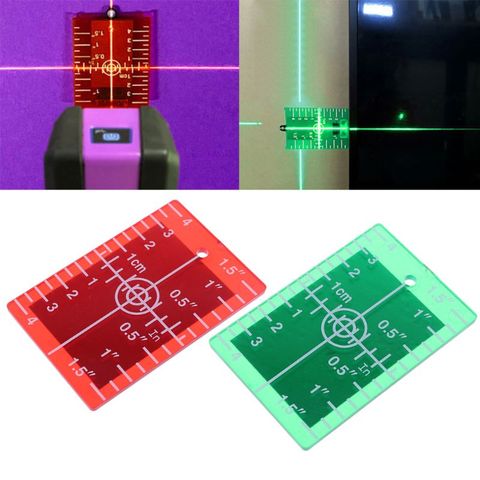 1 Pc Laser Target Card Plate For Green and Red Laser Level Target Plate inch/cm ► Photo 1/6