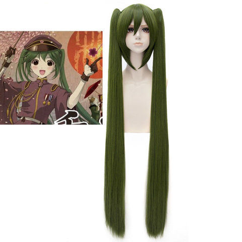 High Quality Anime Vocaloid Senbonzakura Miku 120cm Long Wigs Military Army Hair Cosplay Costume Wig ► Photo 1/2