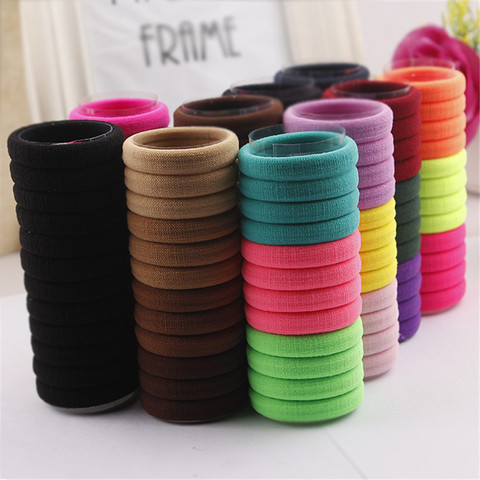 24 pcs/lot Mix Color Elastic Hair Rubber Band Accessories For Women Girls Children Baby The ponytail holder Elastic Hair Bands ► Photo 1/6