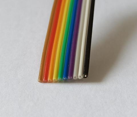 1.27MM 10/14/16/20/26/34/40/50Pin color dupont Parallel Ribbon flat cable wire 5M/1lot ► Photo 1/4