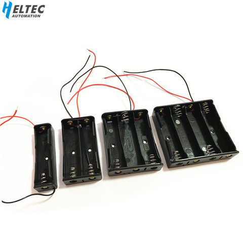 1//2//3//4 Slots Li-ion Battery Storage Case Box Holder with Wire Leads