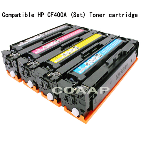 4 Compatible HP CF 400A 401A 402A 403A 201A Color Toner Cartridge For HP LaserJet Pro M252 M252dw M277n M252N M277dw ► Photo 1/5