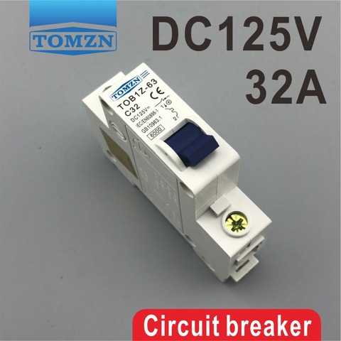 1P 32A DC 125V  Circuit breaker MCB C curve ► Photo 1/6
