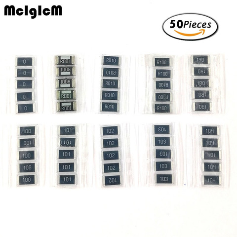 50PCS resistance 2512 SMD Resistor Samples kit 10 values*5pcs=50pcs 0ohm 0.001ohm 0.01ohm 0.1ohm 1ohm 10ohm 100ohm 1K 10K 100K ► Photo 1/1