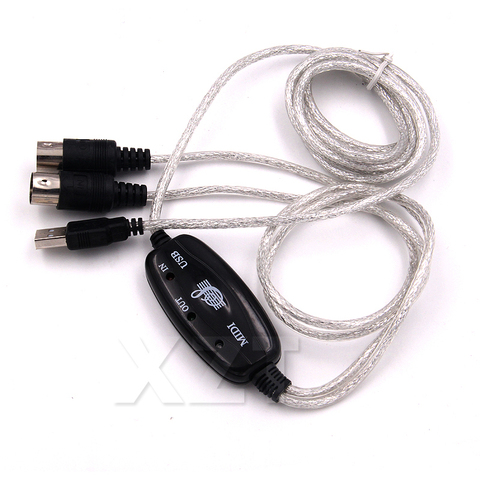 High Quality Keyboard to PC USB MIDI Cable Converter PC to Music Keyboard Cord USB IN-OUT MIDI Interface Cable ► Photo 1/5