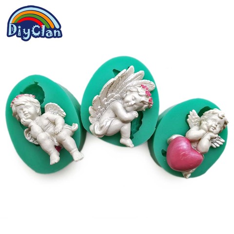 3 Style DIY Silicone Fondant Cake Cupid Little Angel Molds Cake Decoration Tools Chocolate Mold Mini Style Candy Clay Mould ► Photo 1/6