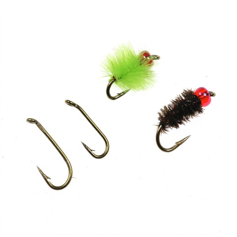 50PCS Fly Tying Hook Wet Nymph Fly Trout Fly Fishing Hook Size 10 12 14 16 18 20 Sharp Fly Hook ► Photo 1/6